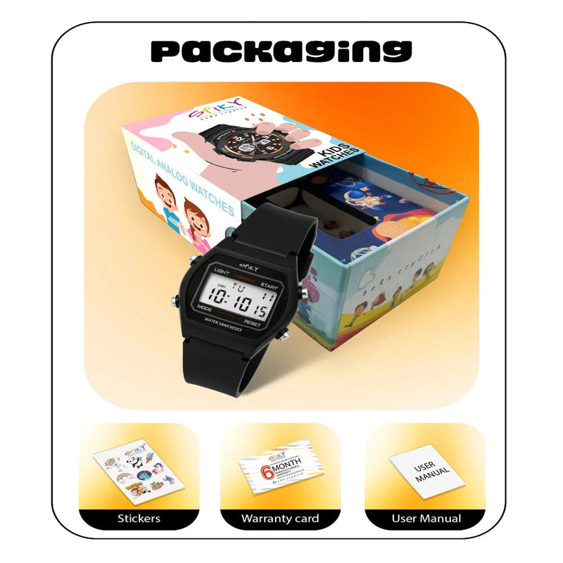 Spiky Spkeva25 Unique Square Multi Functional Sports Digital Watch