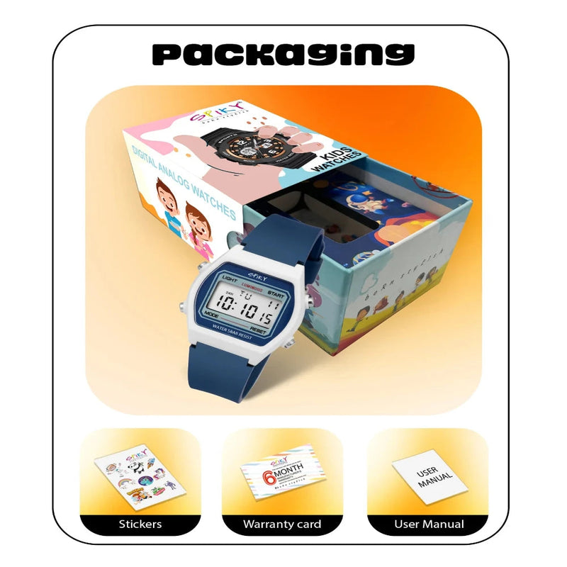 Spiky Spkeva25 Unique Square Multi Functional Sports Digital Watch