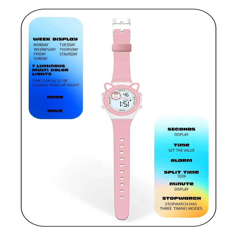 Spiky Spkeva26 Fun Digital Watch For Kids With Cute Animal