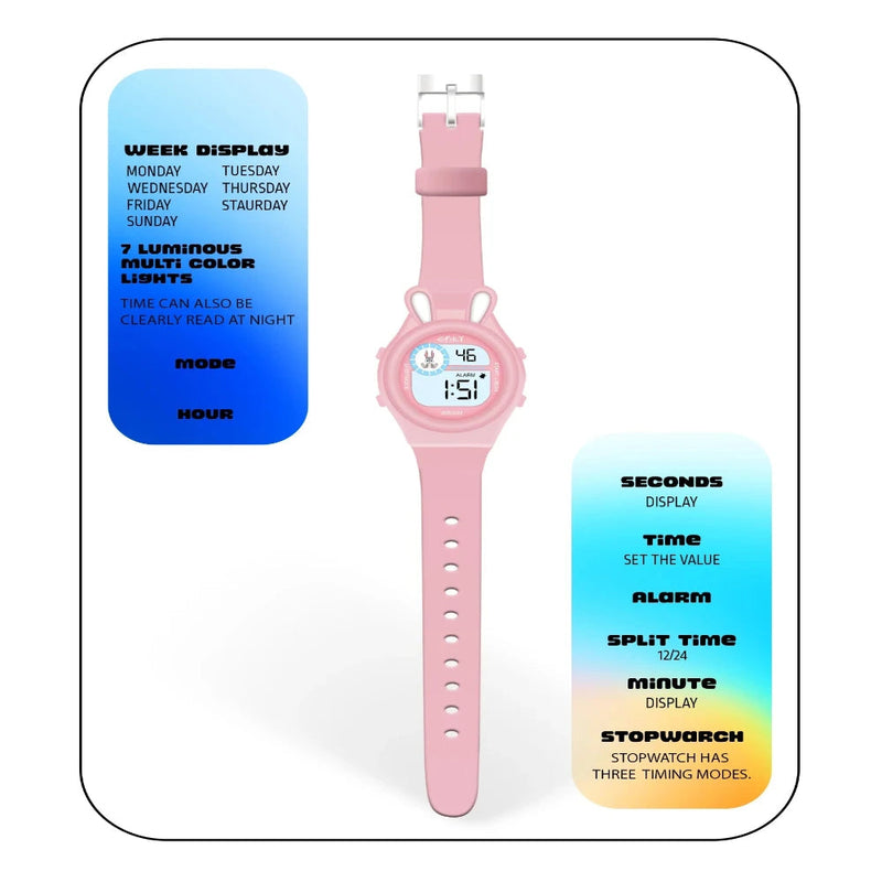 Spiky Spkeva26 Fun Digital Watch For Kids With Cute Animal