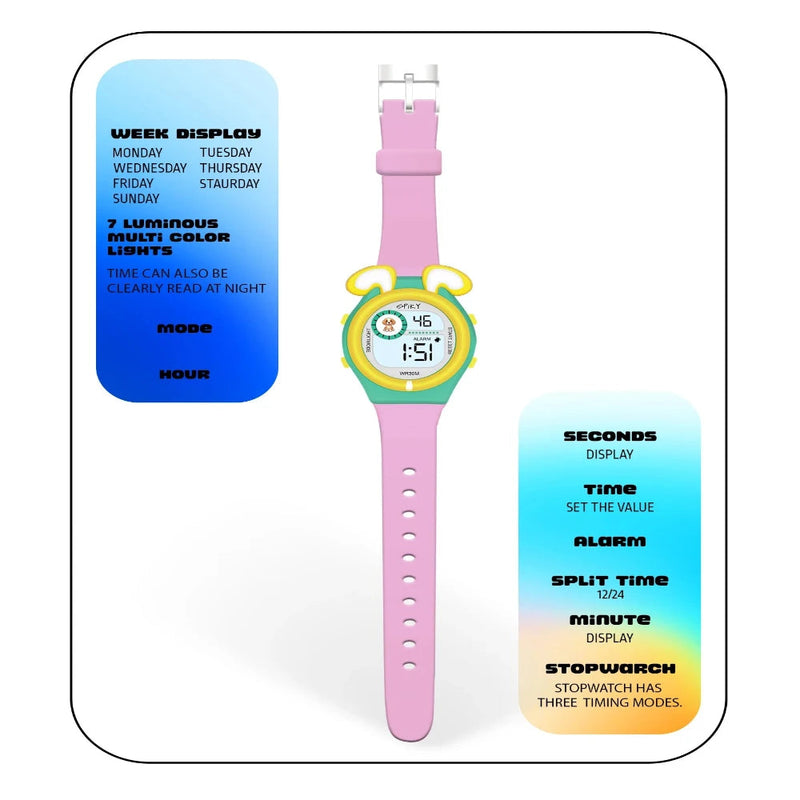 Spiky Spkeva26 Fun Digital Watch For Kids With Cute Animal