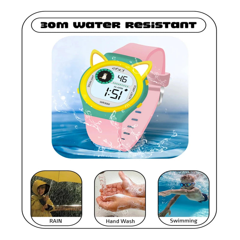 Spiky Spkeva26 Fun Digital Watch For Kids With Cute Animal