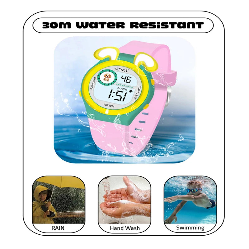 Spiky Spkeva26 Fun Digital Watch For Kids With Cute Animal