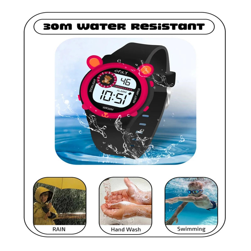 Spiky Spkeva26 Fun Digital Watch For Kids With Cute Animal