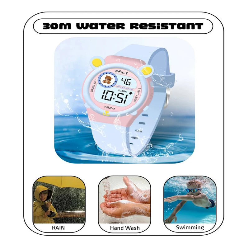 Spiky Spkeva26 Fun Digital Watch For Kids With Cute Animal
