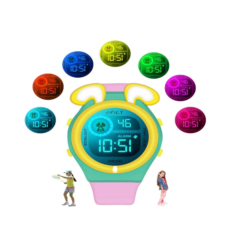 Spiky Spkeva26 Fun Digital Watch For Kids With Cute Animal