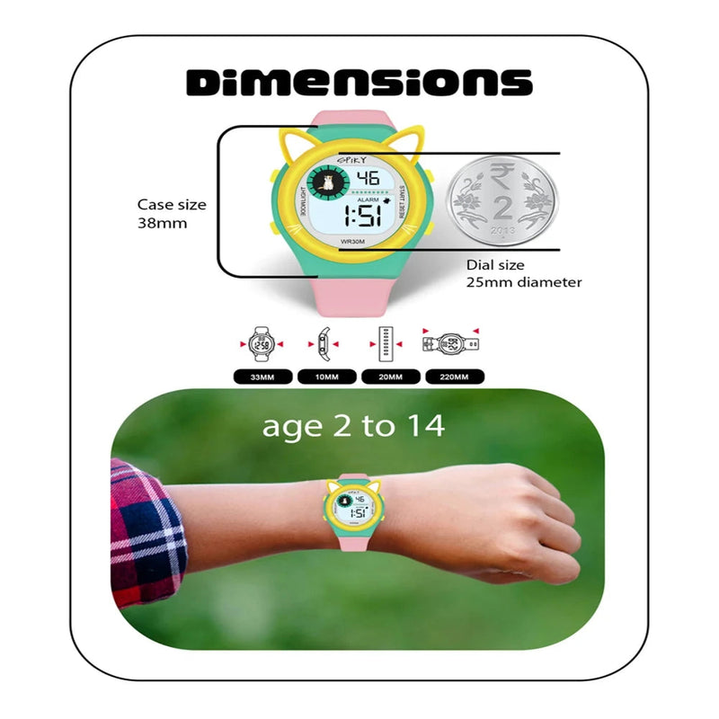 Spiky Spkeva26 Fun Digital Watch For Kids With Cute Animal