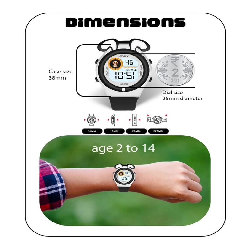 Spiky Spkeva26 Fun Digital Watch For Kids With Cute Animal