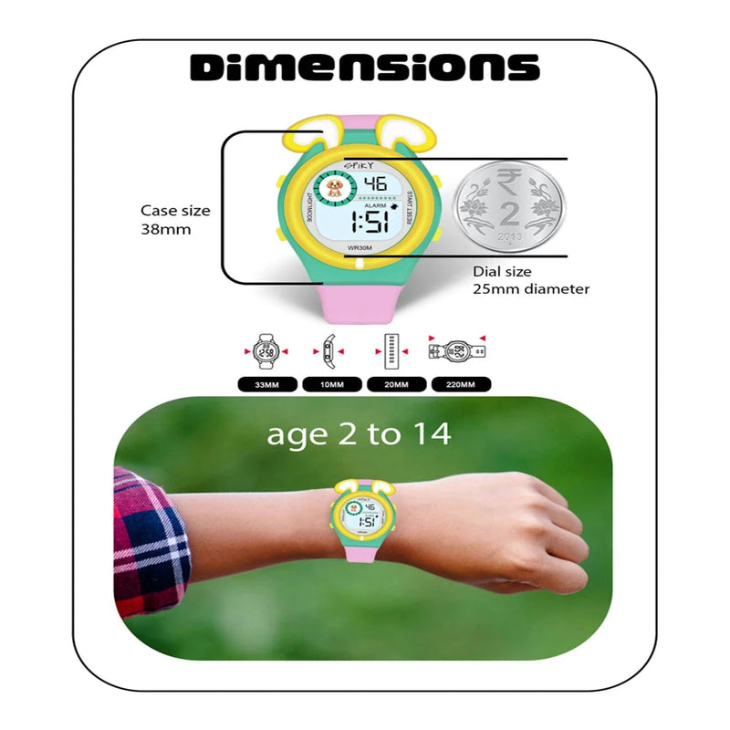 Spiky Spkeva26 Fun Digital Watch For Kids With Cute Animal