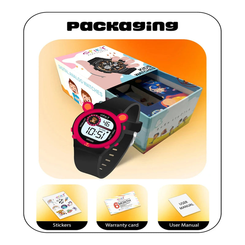 Spiky Spkeva26 Fun Digital Watch For Kids With Cute Animal