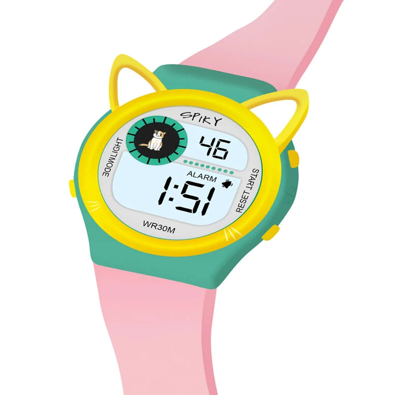 Spiky Spkeva26 Fun Digital Watch For Kids With Cute Animal