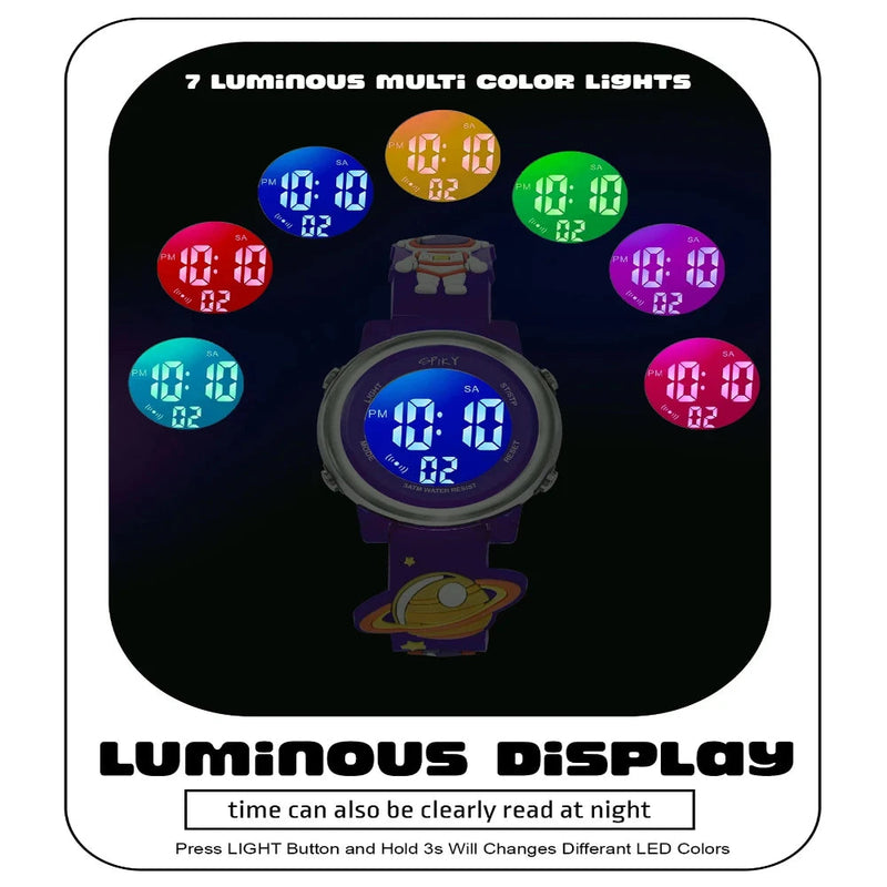 Spiky Spkeva27 Round Digital Watch For Kids