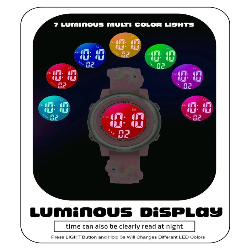 Spiky Spkeva27 Round Digital Watch For Kids