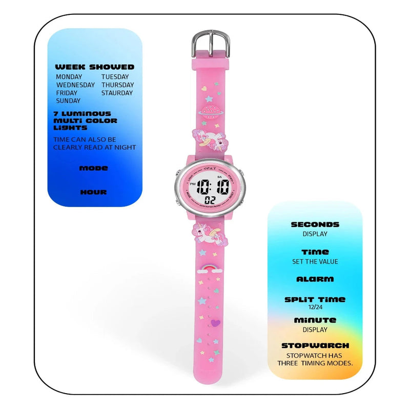 Spiky Spkeva27 Round Digital Watch For Kids