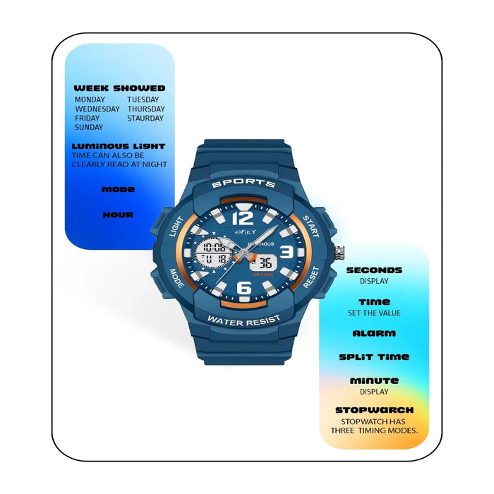 Spiky Spkeva6 Analog & Digital Sporty Watch-Novelty Toys-Spiky-Toycra