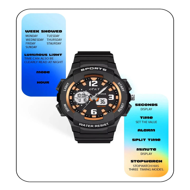 Spiky Spkeva6 Analog & Digital Sporty Watch