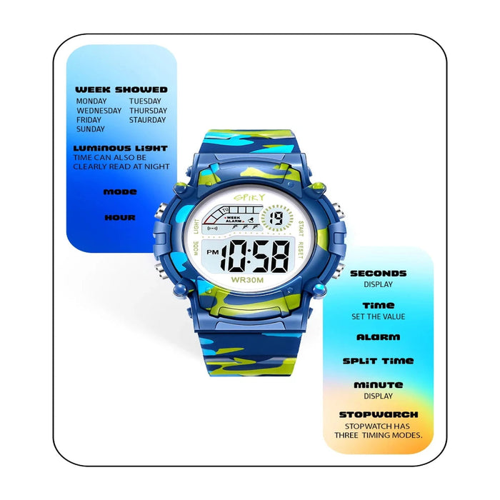 Spiky Spkeva8 Military Digital Sports Watch-Novelty Toys-Spiky-Toycra