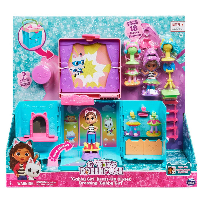 Spin Master Gabby’s Dollhouse -Dress-Up Closet Portable Playset