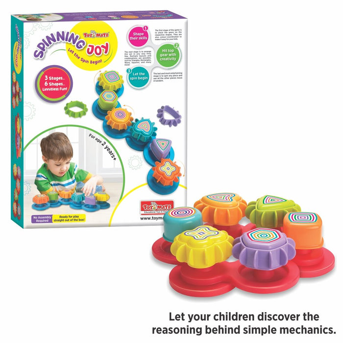 Spinning Joy Gear Toy | 3-Stage Activity Set for Kids (18M+)-simple-Toymate-Toycra