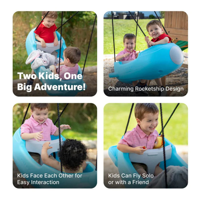 Step2 Rocket Swing For Two-Blue-Outdoor Toys-Step2-Toycra