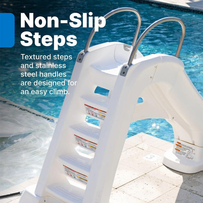 Step2 Vero Pool Slide -White-Outdoor Toys-Step2-Toycra