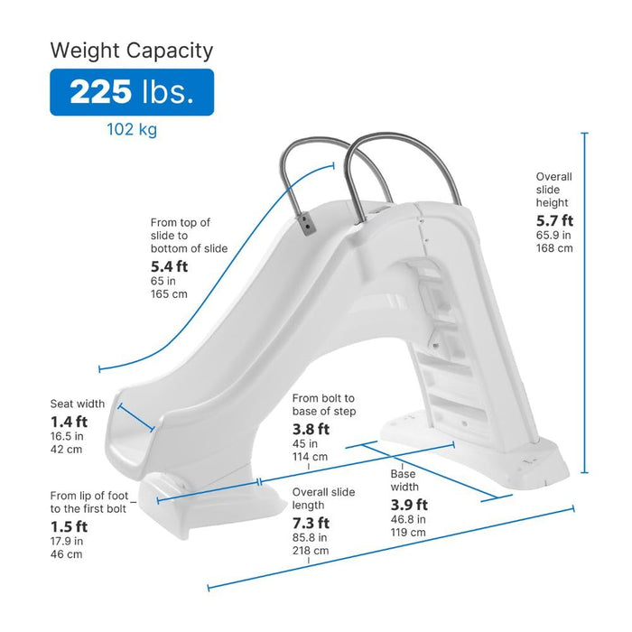 Step2 Vero Pool Slide -White-Outdoor Toys-Step2-Toycra