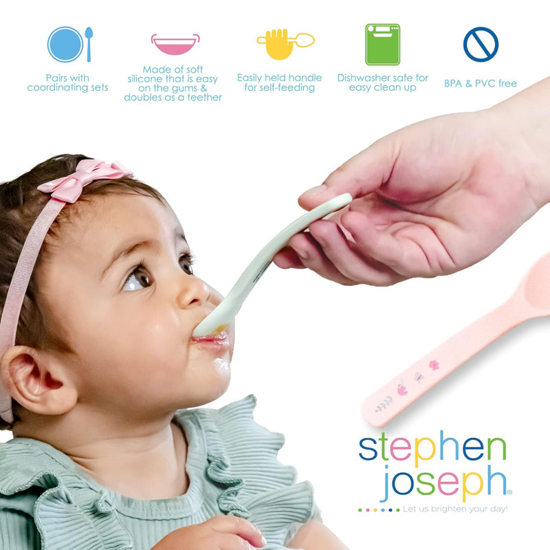 Stephen Joseph Silicone Baby Spoons -Set of 2