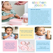 Stephen Joseph Silicone Baby Spoons -Set of 2