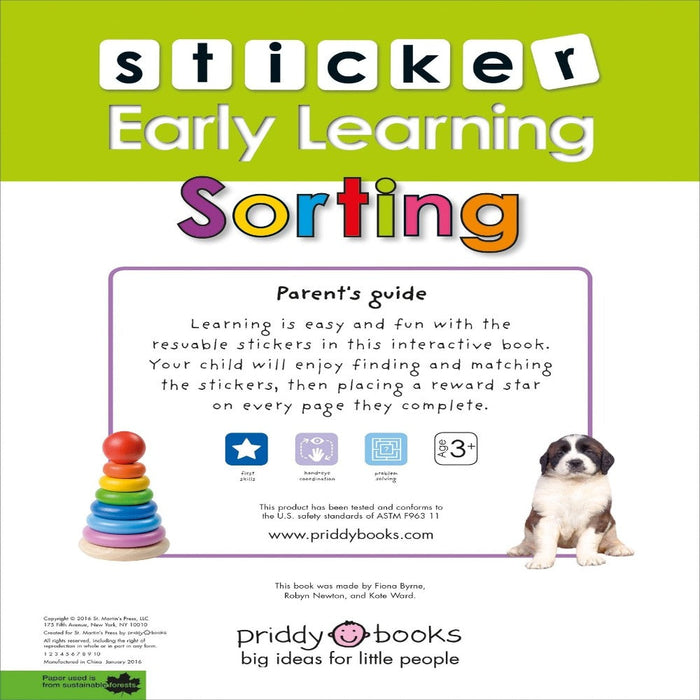 Sticker Early Learning Sorting-Sticker Book-Priddy Books-Toycra