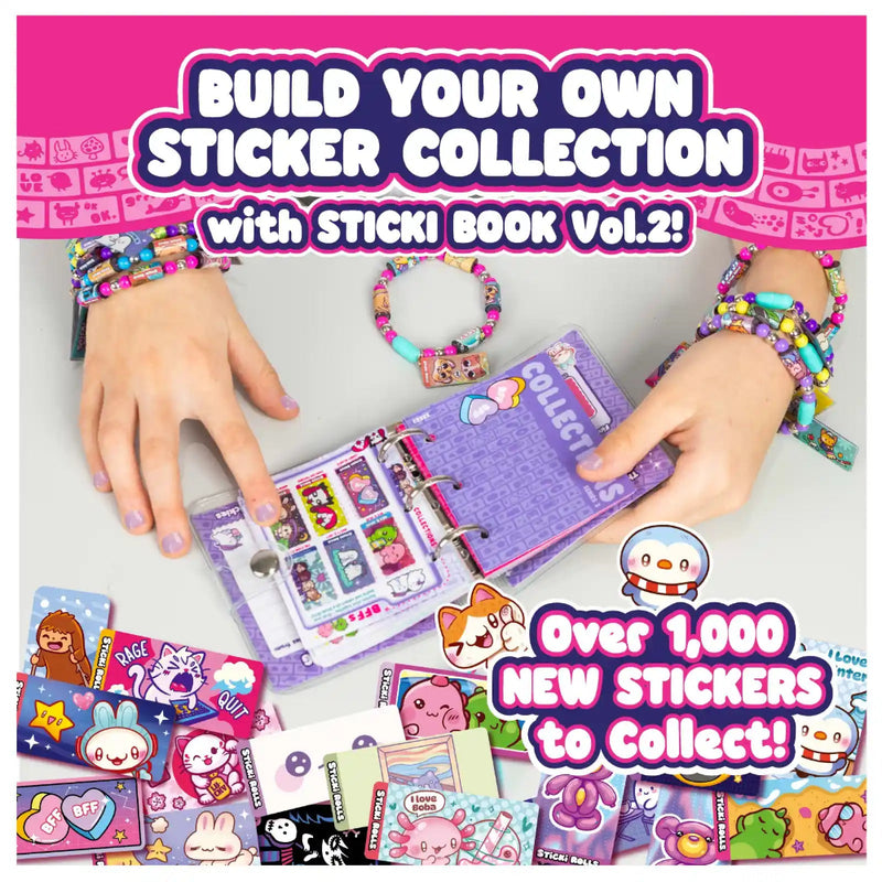 Sticki Rolls Series 2 Sticker Bracelet + Collection Book