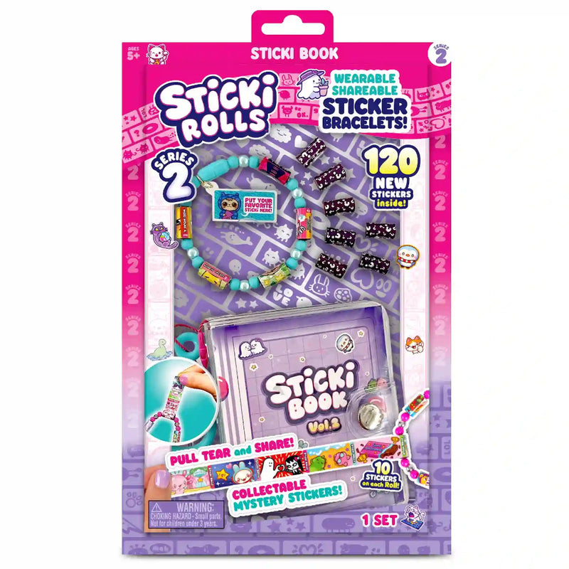 Sticki Rolls Series 2 Sticker Bracelet + Collection Book
