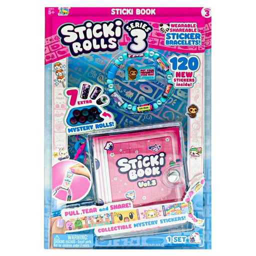 Sticki Rolls Sticki Book Vol. 3 & Exclusive Sticki Bracelet – Series 3