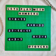 Strictly Briks AlphaBriks & MathBriks and 10"x10" Green Base Plate