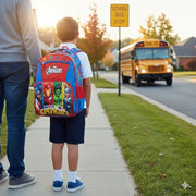 Striders 16 Inch School Bag for Boys Blue Kids Backpack for Nursery & Primary