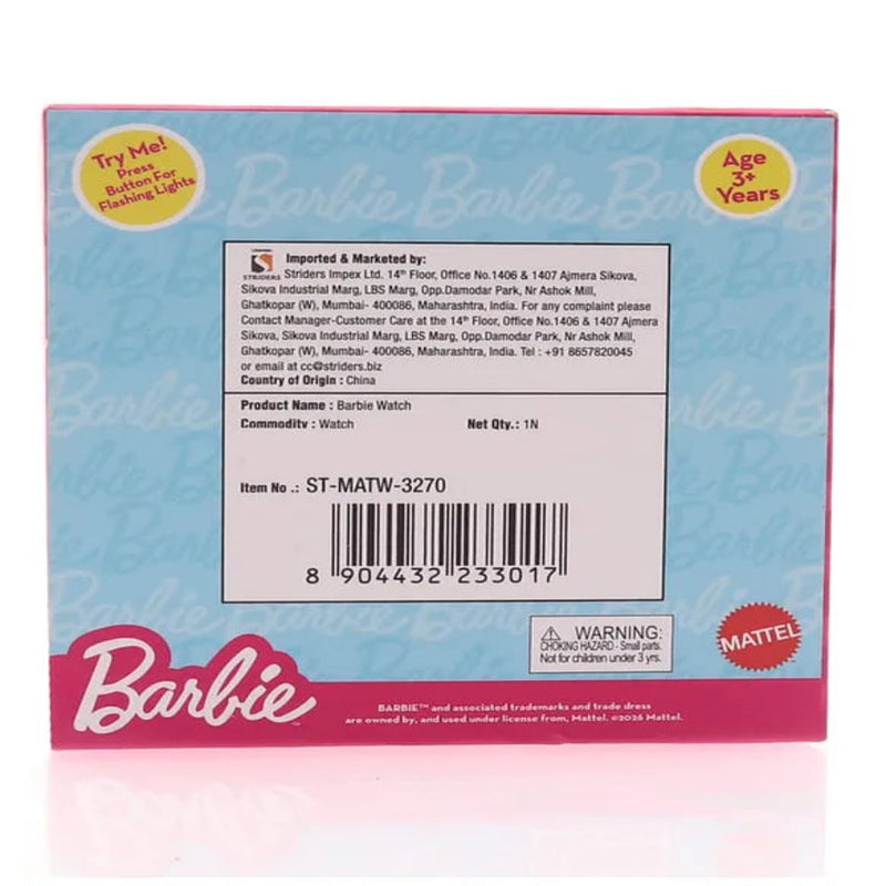 Striders Barbie Free Size Digital Watch - Pink