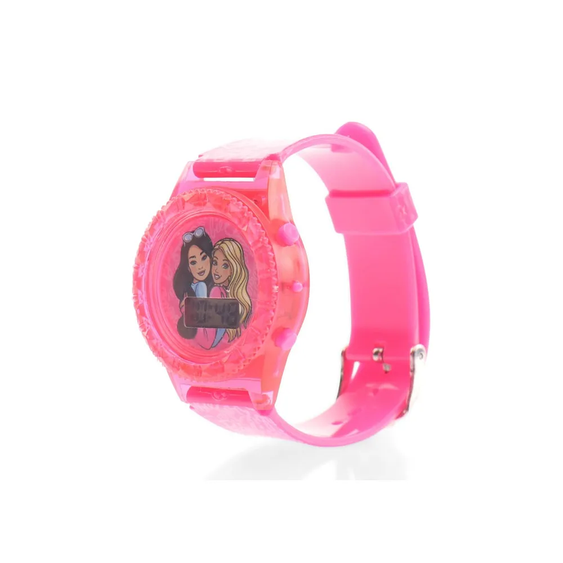 Striders Barbie Free Size Digital Watch - Pink