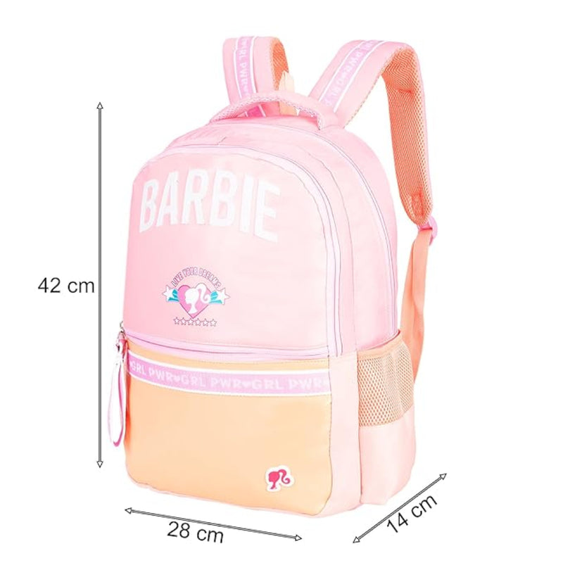 Striders Barbie Pink & Peach 17 Inch School Bag