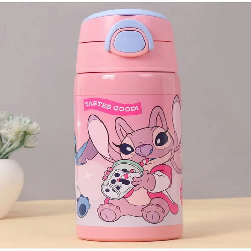 Striders Disney Lilo and Stitch Insulated Sipper Water Bottle Pink - 400 ml