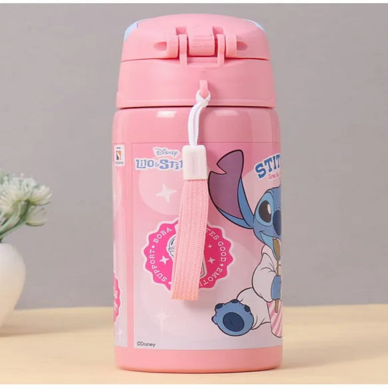 Striders Disney Lilo and Stitch Insulated Sipper Water Bottle Pink - 400 ml