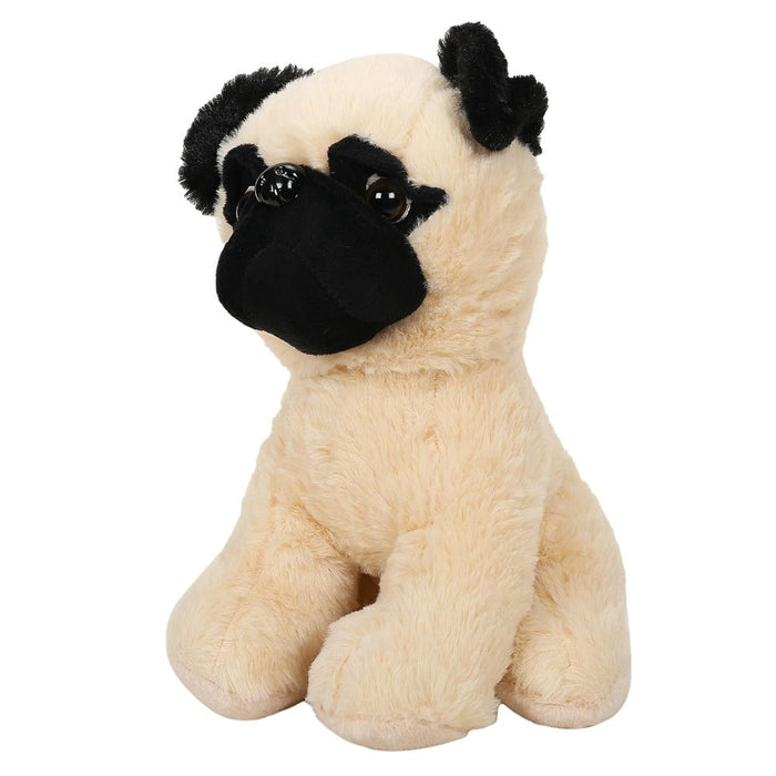 Striders Impex Black Beige Dog Plush Toy -12 Inch-Soft Toy-Striders Impex-Toycra