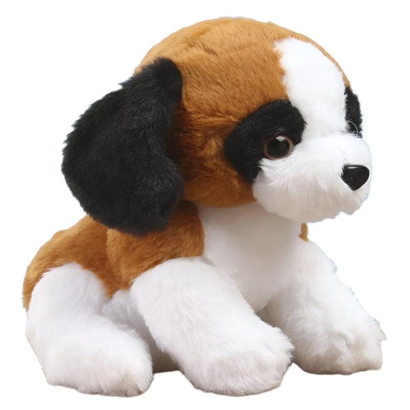 Striders Impex Black Brown Dog Plush Toy - 25 Cm