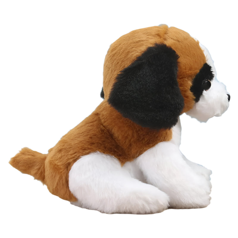 Striders Impex Black Brown Dog Plush Toy - 25 Cm