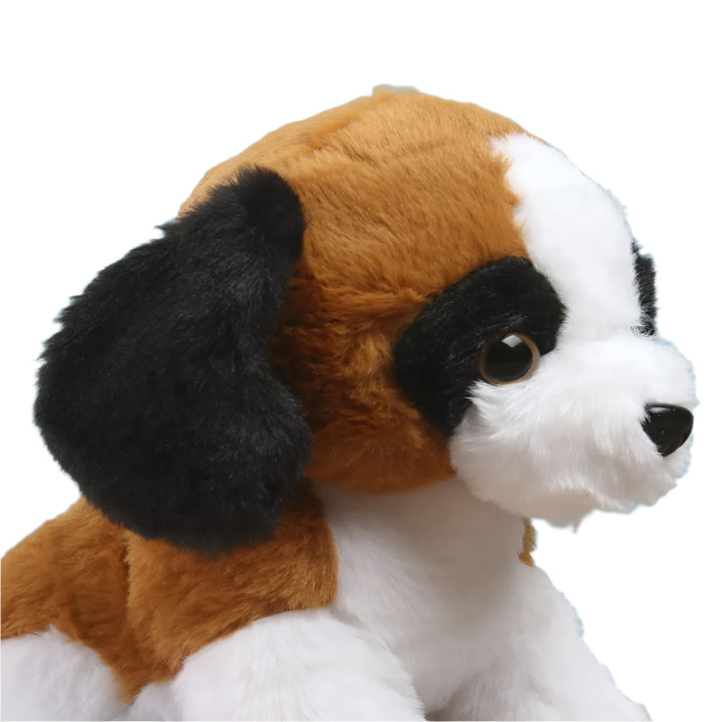 Striders Impex Black Brown Dog Plush Toy - 25 Cm