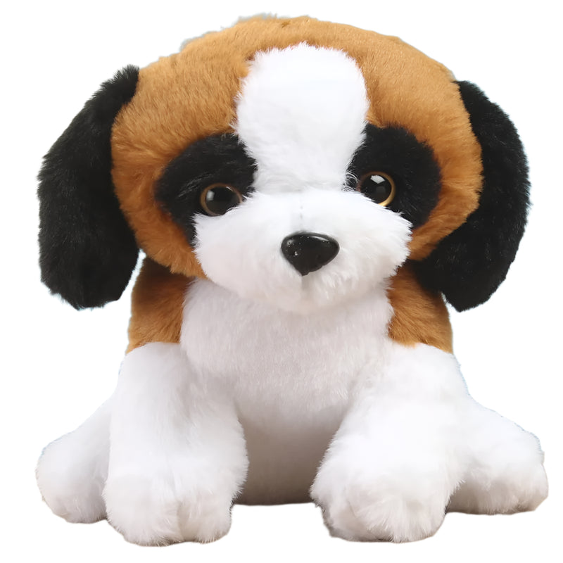 Striders Impex Black Brown Dog Plush Toy - 25 Cm