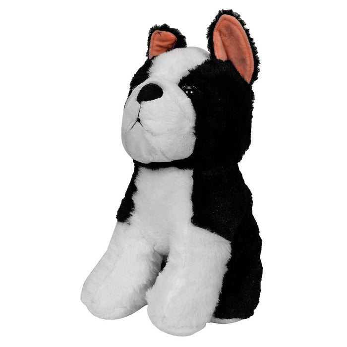 Striders Impex Black and White Dog - 12-inch-Soft Toy-Striders Impex-Toycra