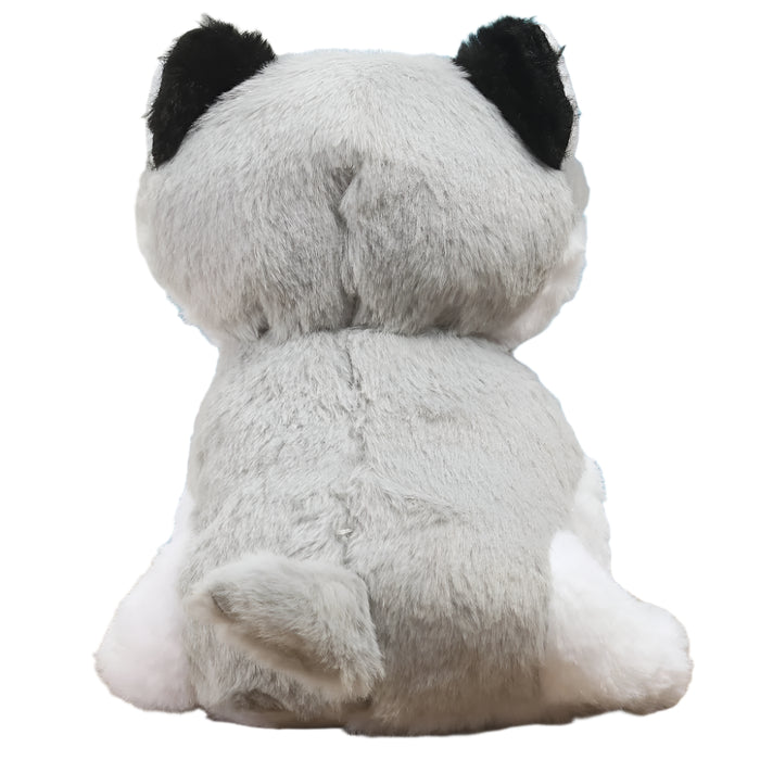 Striders Impex Grey & White Dog Plush Toy - 25 Cm-Soft Toy-Striders Impex-Toycra