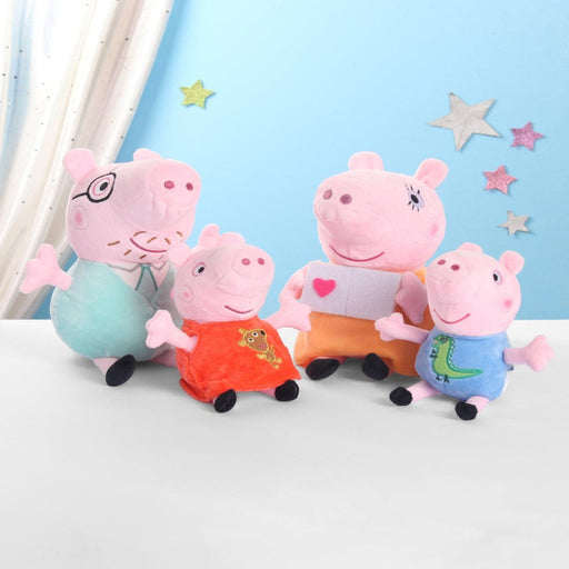 Striders Impex Peppa Pig Family Combo Plush Soft Toy-Soft Toy-Striders Impex-Toycra