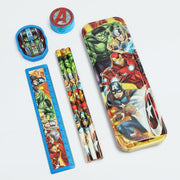Striders Kids Printed Pencil Box Gift Set -7 Pcs