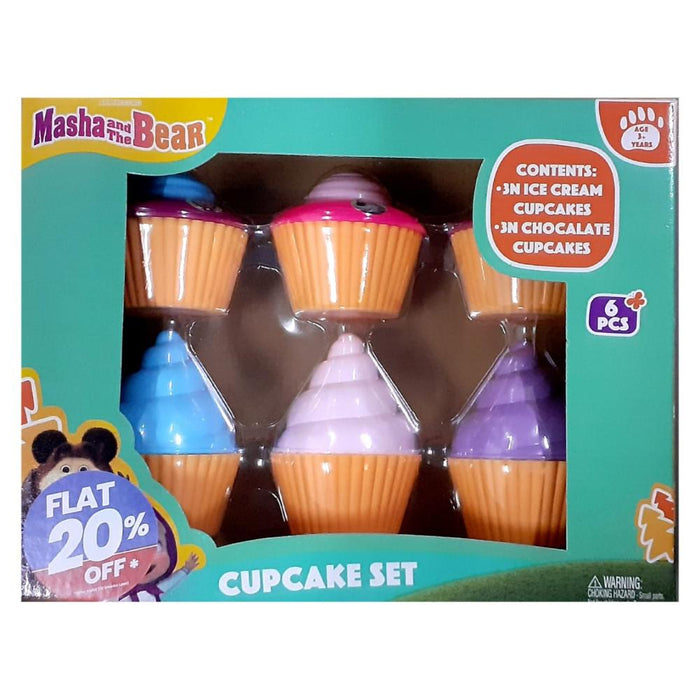 Striders Masha and the Bear Cupcake Set-Pretend Play-Striders-Toycra