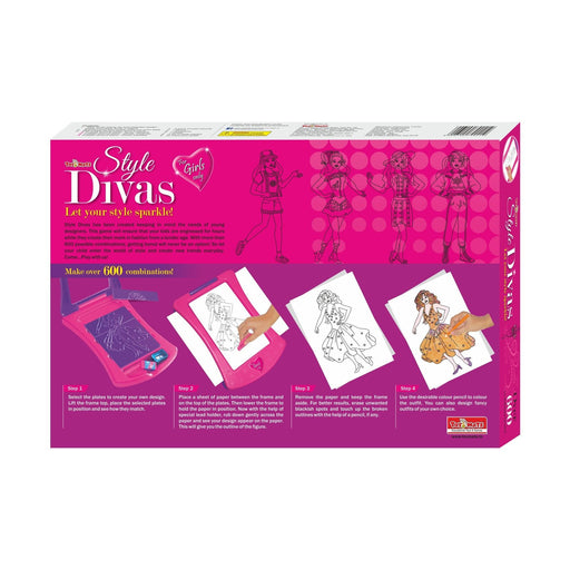 Style Divas Fashion Design Kit for Girls | 600+ Outfits | Ages 4–8 Years-simple-Toymate-Toycra